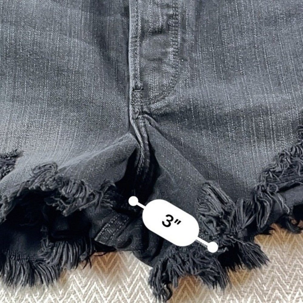 Hollister Womens Sz 9 Black Ultra High-Rise Mom Shorts 3" Inseam Jean Denim - Picture 9 of 11